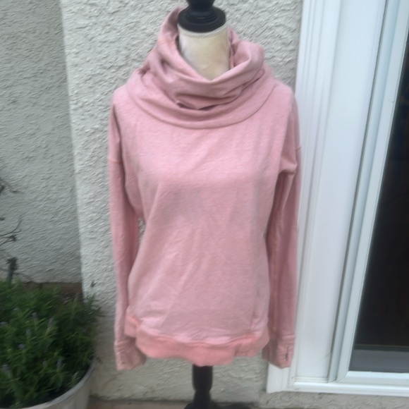 Lululemon Stress Less Funnel Cowl Neck Peach Hoodie Pullover Women's Size 6 - Picture 2 of 9